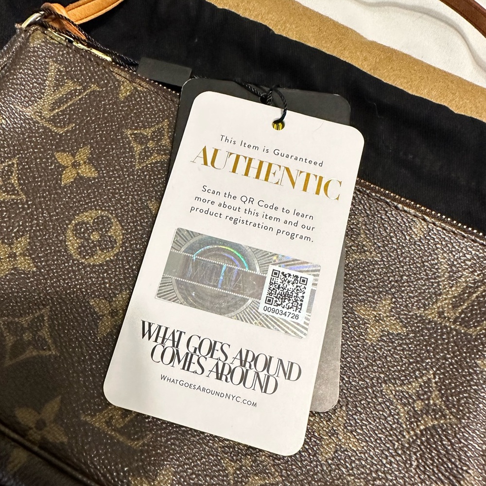 LOUIS VUITTON MONOGRAM CANVAS POCHETTE- Vintage Pre-loved - Authentic with tags - Picture 6 of 12